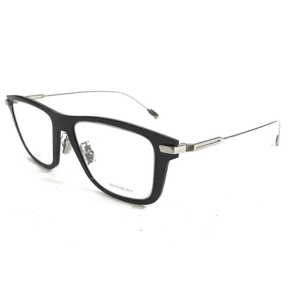 Rimowa Eyeglasses Frames RW50003U 001 Black Silver Square Full Rim 52-18-150